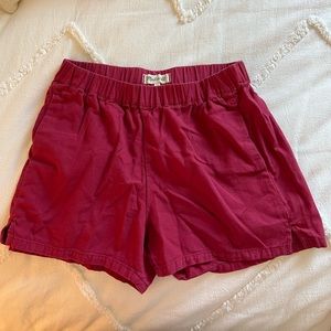 Madewell Jacquard Pull-On Shorts - Red